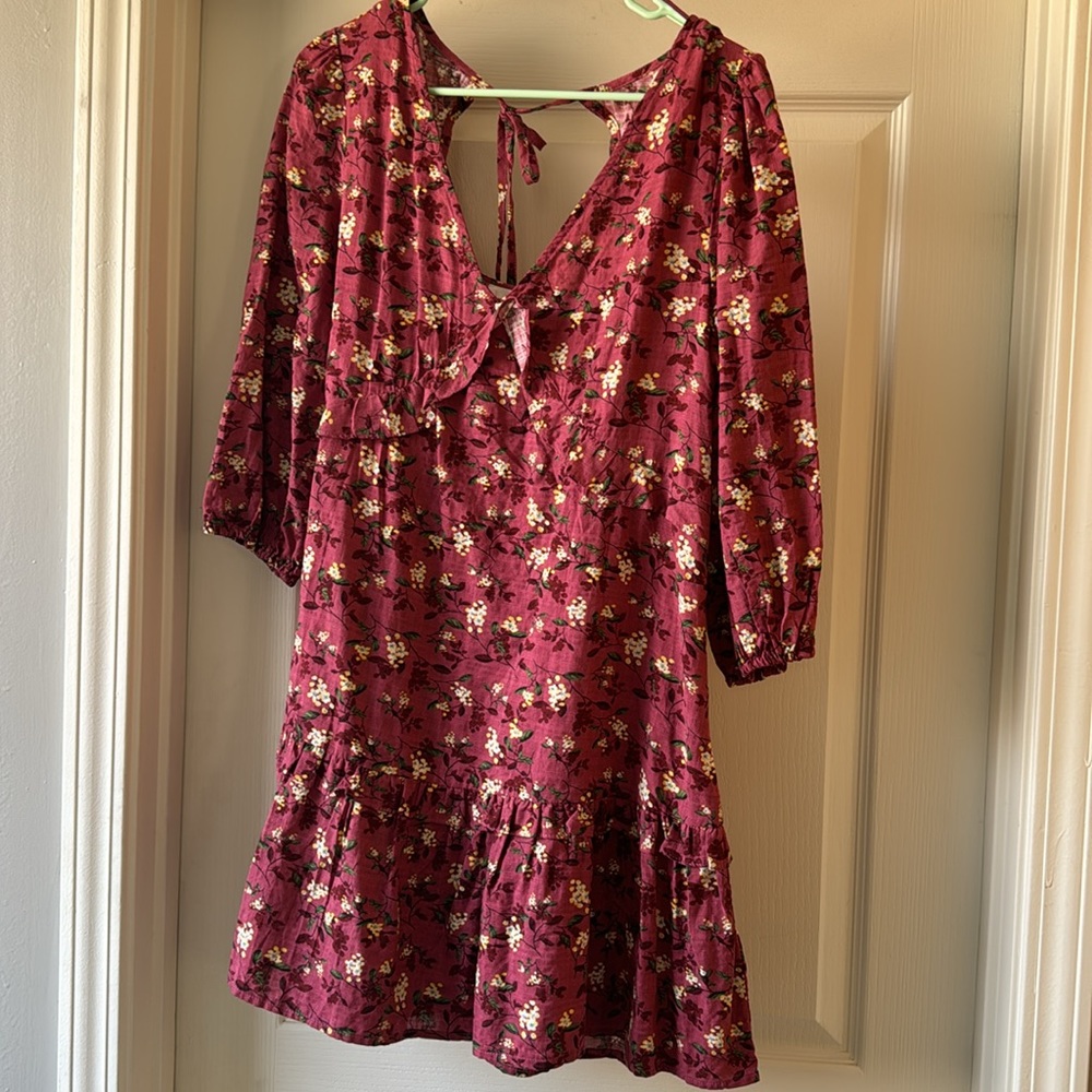 Lush Floral Ruffle Dress - Picture 2 of 5